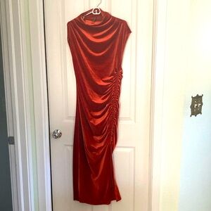 Anthropology Velvet full length dress Large